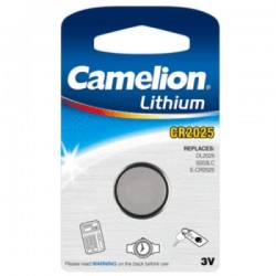 Pile bouton lithium CR2025 - 3V