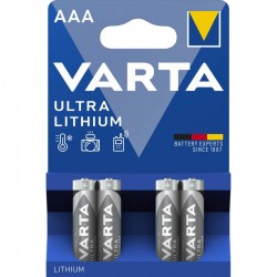 4 Piles Lithium AAA / LR03 Varta Ultra Lithium 1.5 volts